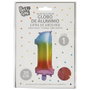 Party Time Ballon Chiffre 1 Arc-en-ciel 35 cm