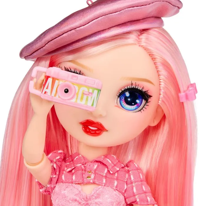 Rainbow High Pretty in Paris Bella Parker - Poupée Mannequin 27 cm avec accessoires et animal