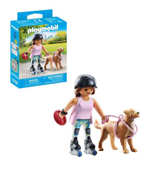 Playmobil My Life - Figurine patineuse avec chien Retriever - Jeu de figurines pour enfants à partir de 4 ans Playmobil My Life - Figurine patineuse avec chien Retriever - Jeu de figurines pour enfants à partir de 4 ans