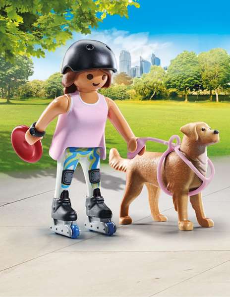 Playmobil My Life - Figurine patineuse avec chien Retriever - Jeu de figurines pour enfants à partir de 4 ans Playmobil My Life - Figurine patineuse avec chien Retriever - Jeu de figurines pour enfants à partir de 4 ans