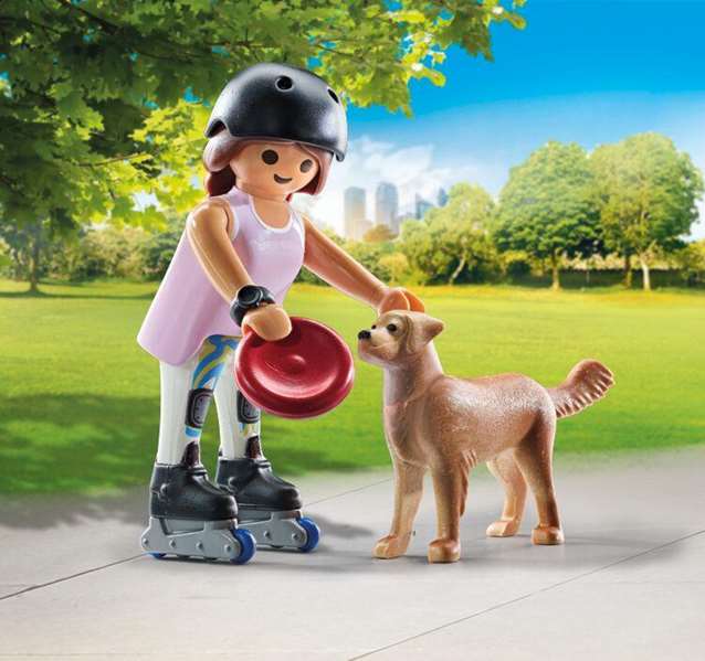 Playmobil My Life - Figurine patineuse avec chien Retriever - Jeu de figurines pour enfants à partir de 4 ans Playmobil My Life - Figurine patineuse avec chien Retriever - Jeu de figurines pour enfants à partir de 4 ans