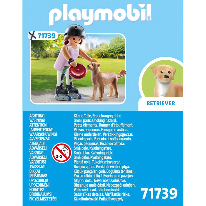 Playmobil My Life Patineuse avec Retriever Playmobil My Life Patineuse avec Retriever