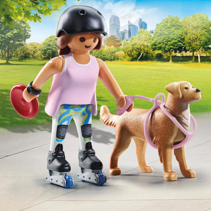 Playmobil My Life Patineuse avec Retriever Playmobil My Life Patineuse avec Retriever