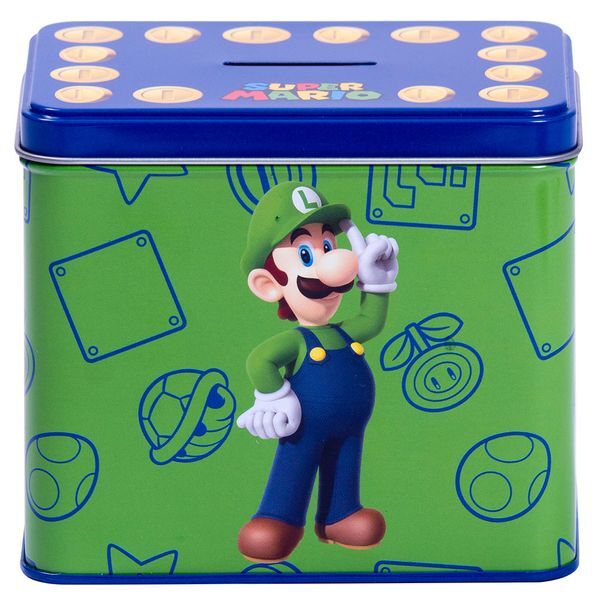Nintendo - Hucha métallique et tasse en céramique Super Mario Bros Luigi