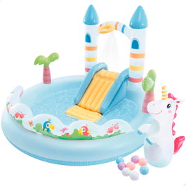 Intex Centre de Jeux Gonflable Château Unicornie avec Toboggan et Piscine 234L 56148