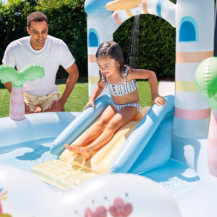 Intex Centre de Jeux Gonflable Château Unicornie avec Toboggan et Piscine 234L 56148