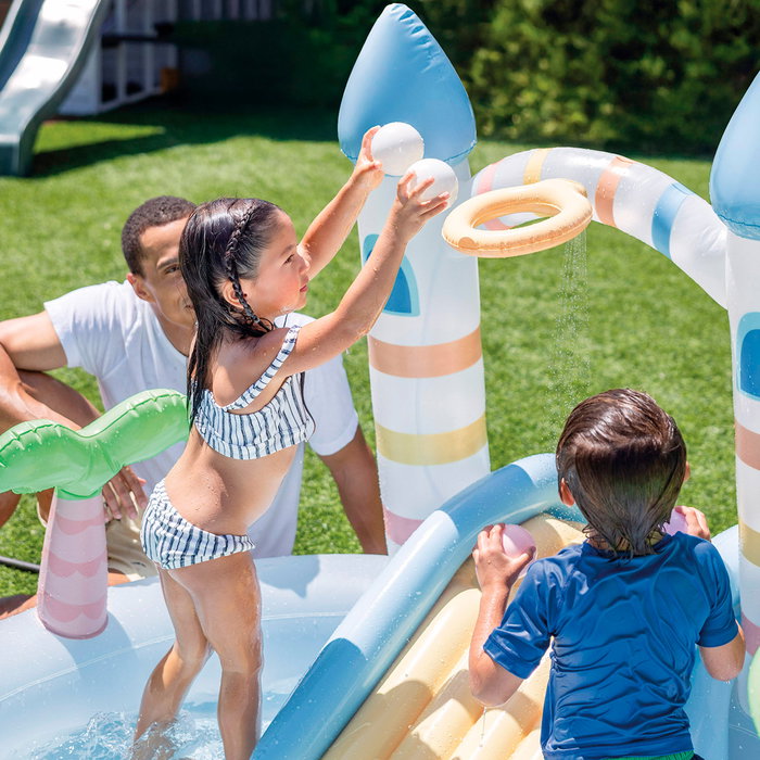 Intex Centre de Jeux Gonflable Château Unicornie avec Toboggan et Piscine 234L 56148