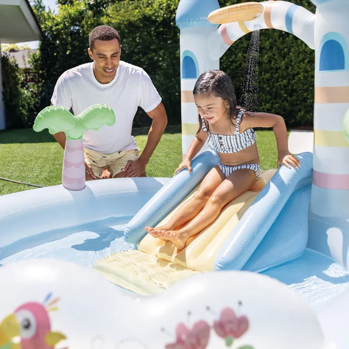 Intex Aire de jeux gonflable Château Magique 56148NP avec toboggan - A partir de 2 ans - Pour jardin