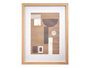 Giftdecor Porte-photo mural bois avec passe-partout 21x30 cm naturel MDF et verre (Set de 6)