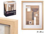 Giftdecor Porte-photo mural bois avec passe-partout 21x30 cm naturel MDF et verre (Set de 6)