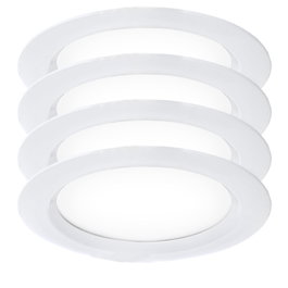 Pack de 4 Downlights LED 24W 2160Lm 6000K IP65 Blanc Froid