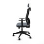 Piqueras y Crespo Chaise de Bureau Horna avec Appui-tête et Mécanisme Sincro/Traslack, Gris
