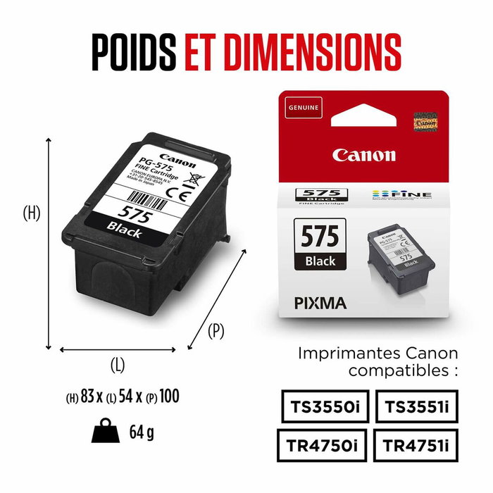 Canon Cartouche d'encre PG-575 Noir