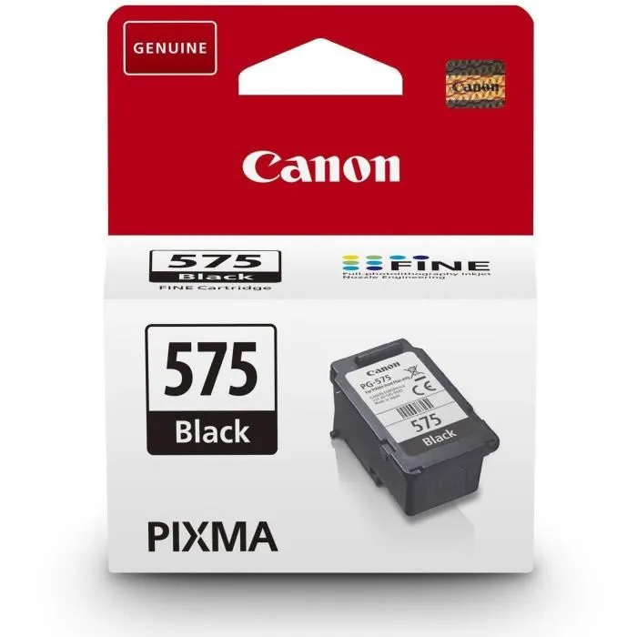 Canon PG-575 (5438C001) - Cartouche d'encre noire pigmentée d'origine - 5.6 ml - Compatible PIXMA TR4750i, TR4751i, TS3550i, TS3551i