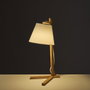BigBuy Home Lampe de bureau Blanc Naturel Bambou