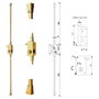 TESA Serrure de surmounting multipoint TS30T6IAE Dorée Gauche