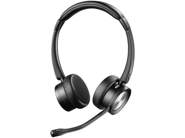 Sandberg Casque sans fil pour bureau Pro+ - Casque Bluetooth stéréo avec double connexion, microphone rotatable et lumière d'occupation, pour PC et mobile