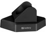 Sandberg Casque sans fil pour bureau Pro+ - Casque Bluetooth stéréo avec double connexion, microphone rotatable et lumière d'occupation, pour PC et mobile