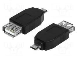 LOGILINK Adaptateur USB 2.0 USB A socle vers USB B micro prise noir