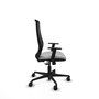 Chaise Mardos Synchro 4 positions tissu Gris clair Maille Noir Base en nylon noir Accoudoir 1D Sans appui-tête Roulettes 65mm nylon