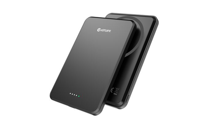 eSTUFF Powerbank magnétique 5 000 mAh Noir