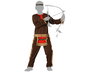 Déguisement Indien Rouge pour Enfant Garçon 5-6 Ans avec Cinq Pièces (Camiseta, Pantalón, Cinta) - Thème Far West - Polyester