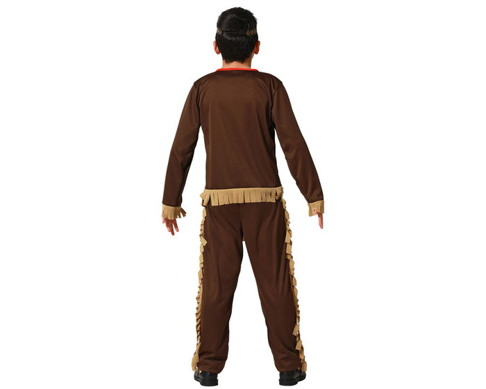 Déguisement Indien Rouge pour Enfant Garçon 5-6 Ans avec Cinq Pièces (Camiseta, Pantalón, Cinta) - Thème Far West - Polyester Déguisement Indien Rouge pour Enfant Garçon 5-6 Ans avec Cinq Pièces (Camiseta, Pantalón, Cinta) - Thème Far West - Polyester
