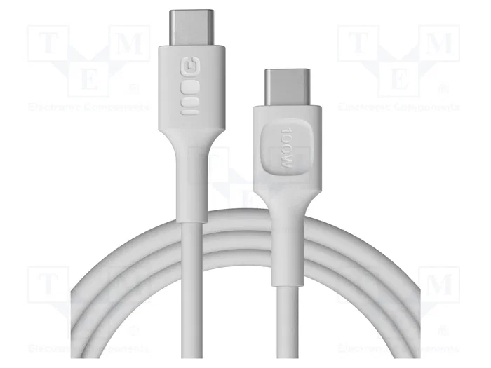 GREEN CELL Câble USB 2.0 USB C vers USB C 2m Blanc GREEN CELL Câble USB 2.0 USB C vers USB C 2m Blanc