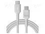 GREEN CELL Câble USB 2.0 USB C vers USB C 2m Blanc