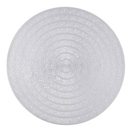 Quid Set de 12 Sets de Table Habitat Polypropylène Argenté Texturisé 38 cm