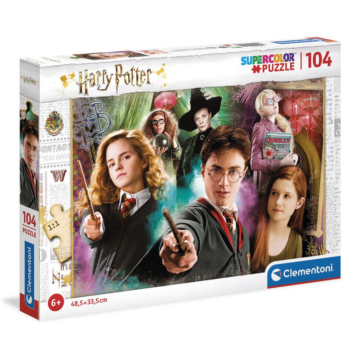 CLEMENTONI Puzzle Harry Potter - 104 Pièces - Taille du Puzzle Assemblé : 48,5 x 33,5 cm