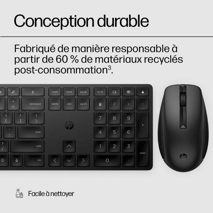 HP 650 Wireless Keyboard and Mouse Blanc HP 650 Wireless Keyboard and Mouse Blanc