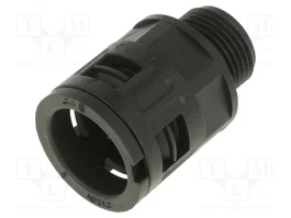 LAPP Connecteur de bord droit noir, Filetage métrique extérieur