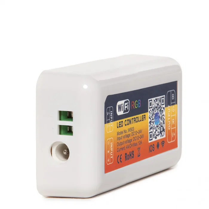 OPEN-LIT Contrôleur WiFi Tira LED RGB 12-24V Compatible Alexa, 1600 Millions de Couleurs, Contrôle LAN Longue Distance OPEN-LIT Contrôleur WiFi Tira LED RGB 12-24V Compatible Alexa, 1600 Millions de Couleurs, Contrôle LAN Longue Distance