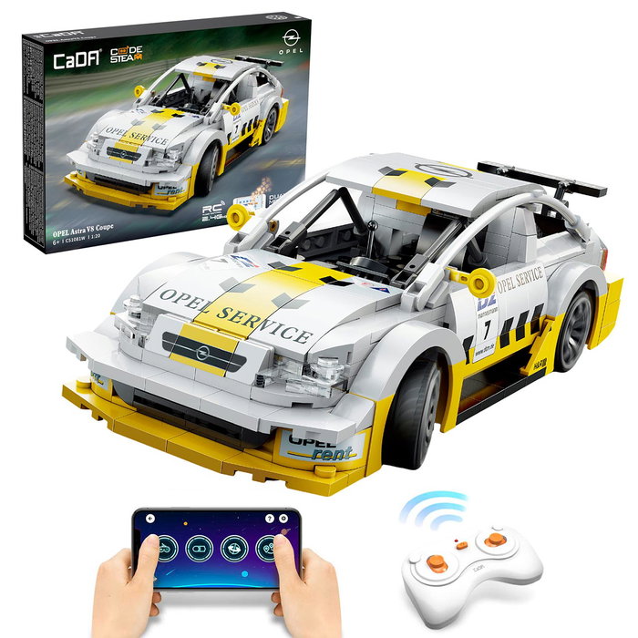 CaDA Opel Astra V8 Coupe - Voiture de rallye télécommandée 2.4G et Bluetooth - Modèle de construction 1:20 - 330 pièces - C51081W CaDA Opel Astra V8 Coupe - Voiture de rallye télécommandée 2.4G et Bluetooth - Modèle de construction 1:20 - 330 pièces - C51081W
