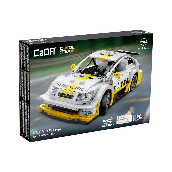 CaDA Opel Astra V8 Coupe - Voiture de rallye télécommandée 2.4G et Bluetooth - Modèle de construction 1:20 - 330 pièces - C51081W CaDA Opel Astra V8 Coupe - Voiture de rallye télécommandée 2.4G et Bluetooth - Modèle de construction 1:20 - 330 pièces - C51081W