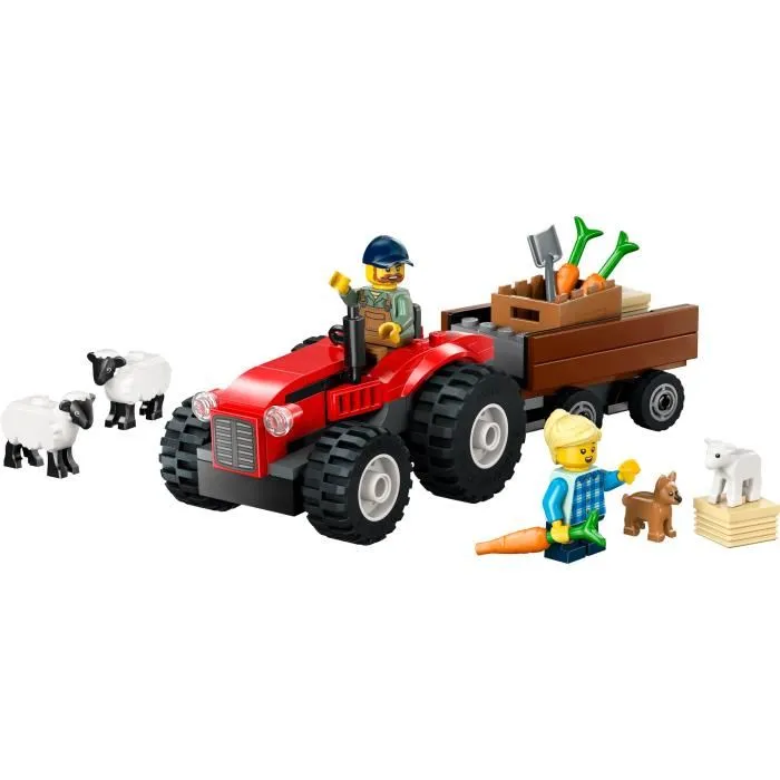 Lego City - Tracteur agricole rouge avec remorque et animaux de la ferme - Set de construction 60461 - Jeu pour enfants dès 4 ans