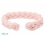 KioKids Trenze Décorative Rose pour Lit de Bébé - Protecteur de Barreaux en Tresse, Barrière de Cuna Ajustable