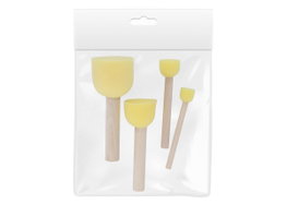 Kreul Set de 4 pinceaux en mousse synthétique ronds
