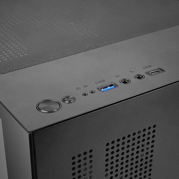 Mars Gaming MC-CUBE Boîtier PC Mini Tour Cube Noir, MicroATX/Mini-ITX, Vitre Trempée, ARGB, USB-C 3.0