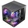 Mars Gaming MC-CUBE Boîtier PC Mini Tour Cube Noir, MicroATX/Mini-ITX, Vitre Trempée, ARGB, USB-C 3.0