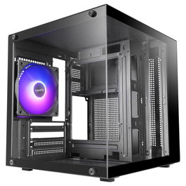 Mars Gaming MC-CUBE Boîtier PC Mini Tour Cube Noir, MicroATX/Mini-ITX, Vitre Trempée, ARGB, USB-C 3.0