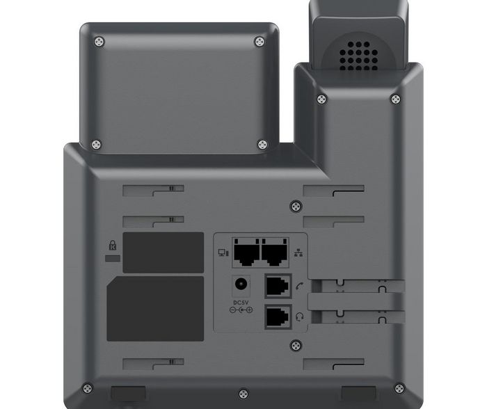 Grandstream GRP2601P Téléphone IP 2 lignes avec PoE intégré, écran LCD 2.21", 10/100 Ethernet, RJ-9, conférence audio 5 voies, dimensions 208 x 180 x 63.4mm