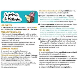 Nathan - Jeu de cartes Le Prince de Motordu, 43 cartes illustrées pour jouer avec les mots et la construction syllabique, à partir de 6 ans