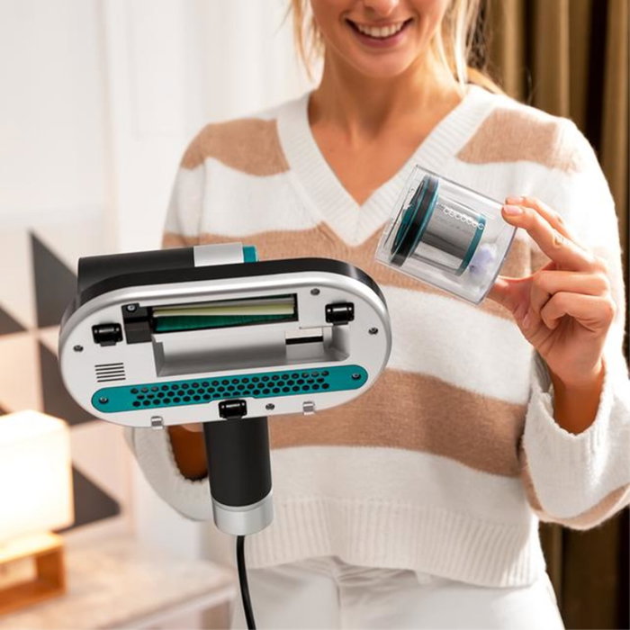 Cecotec Conga Rockstar 3000 Aspirateur à Matelas et Tissus d'ameublement 300W 10kPa avec lumière UV-C et brosse motorisée, noir/argent/turquoise