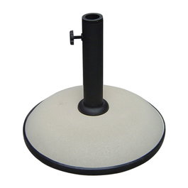 Marbueno Base pour Parapluie Ronde en Ciment Blanc 36x29,5 cm 11 kg Jardin Piscine Terrasse 10445