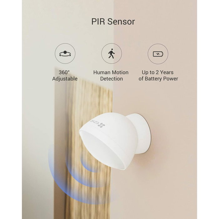 Ezviz T1C Capteur de mouvement sans fil blanc Ezviz T1C Capteur de mouvement sans fil blanc