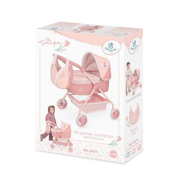 Decuevas Mi primer coche de muñeca Tulipe - Voiture pour poupées jusqu'à 42 cm - 35x50x56 cm - Métal, Plastique, Polyester