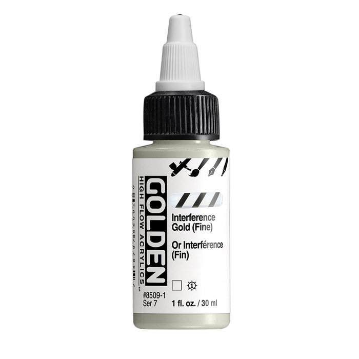Golden Peinture Acrylique High Flow Or Interférence 30 ml Golden Peinture Acrylique High Flow Or Interférence 30 ml