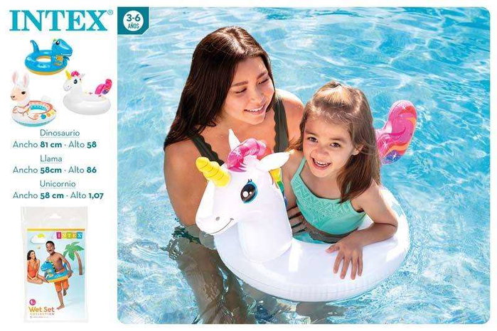 Intex Flotador Hinchable Big Animal Rings - Bouée gonflable pour enfant 3 à 6 ans, PVC Intex Flotador Hinchable Big Animal Rings - Bouée gonflable pour enfant 3 à 6 ans, PVC
